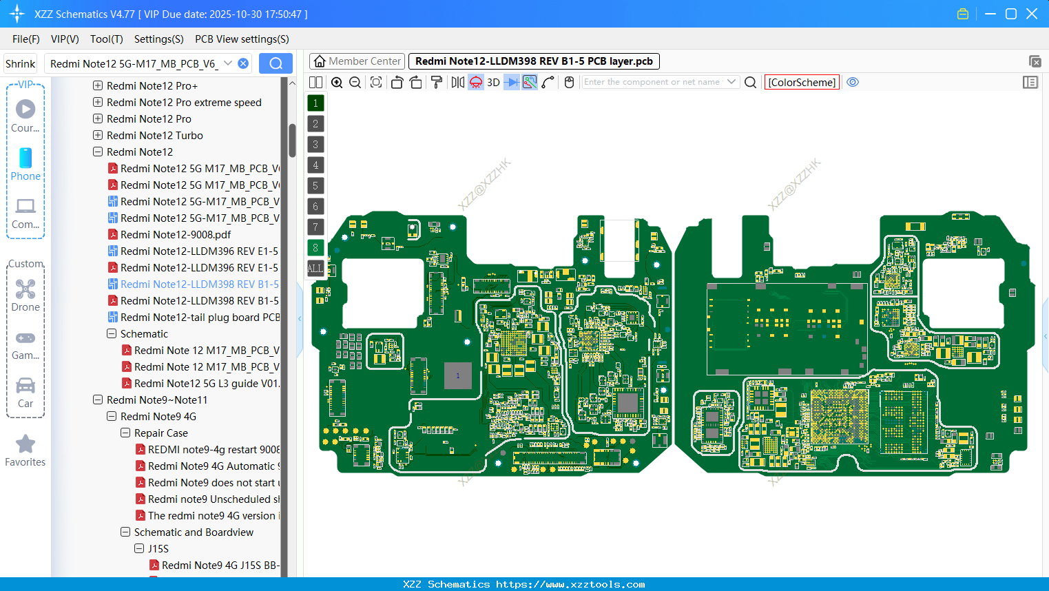 Xiaomi Redmi Note12-LLDM398 REV B1-5 PCB Layer